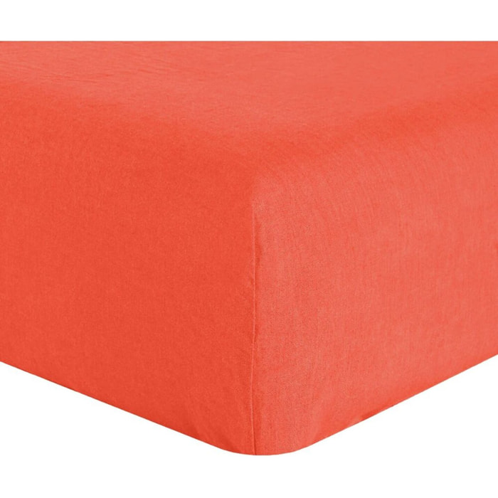 Drap Housse Bonnet:30cm 100% lin LavÉ 160g Flamme