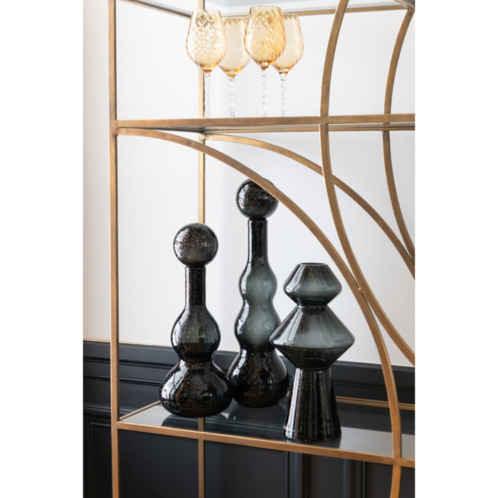 J-Line vase Carol - verre - zwart