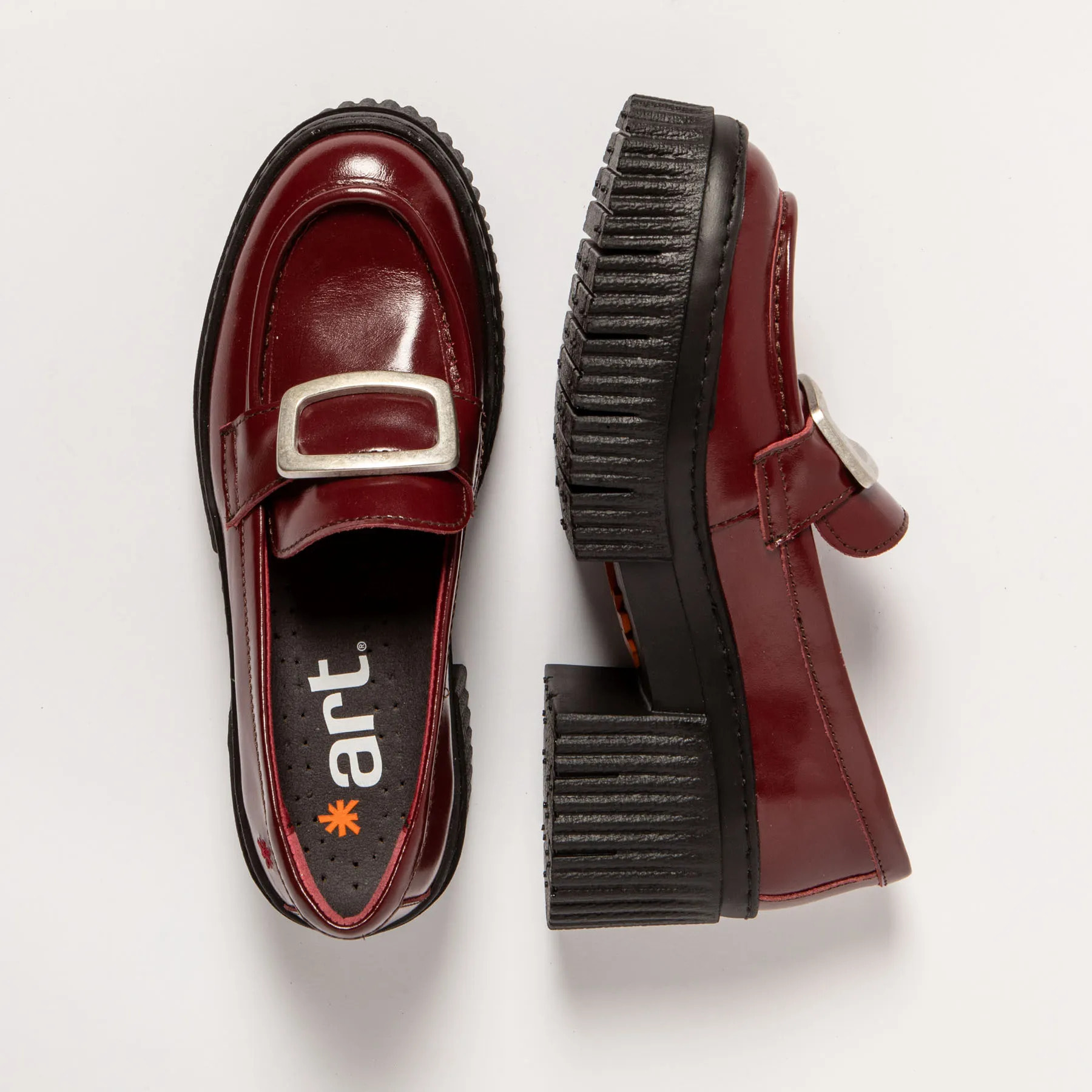 Zapatos con tacón 1372 NAPPA SHINNY BURDEOS/YORK color Burdeos