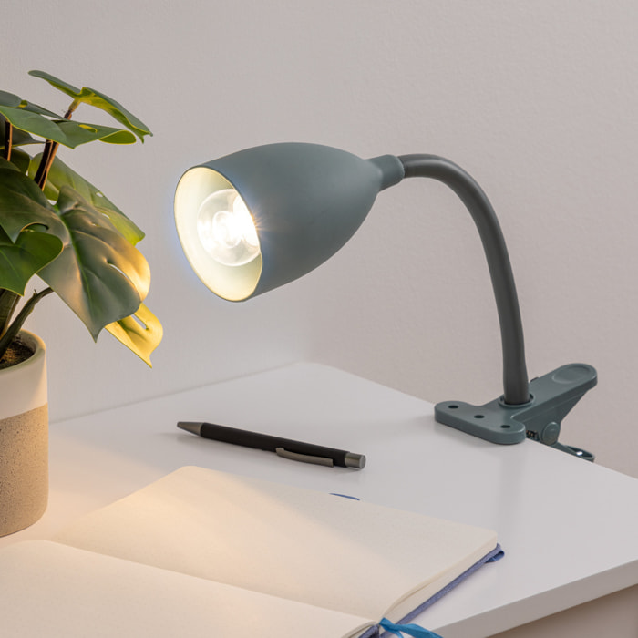Lampe pince "Sily" vert jade H43cm