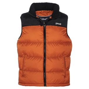 UTAHV PADDED VEST WITH YOKES & SCHOTT NYC EMBROIDERY BODY = 100% NYLON / YOKES = 60% COTTON 40% NYLON Altro