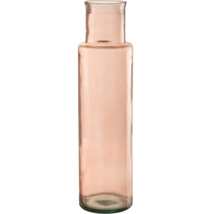 J-Line Vase Cylindre Verre Rose Clair Medium