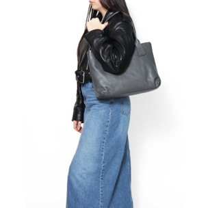 Borsa a spalla da Donna Lorena in Vera Pelle Made in Italy 26x39x13 cm