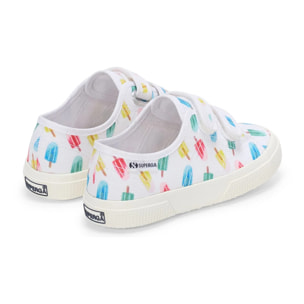 Le Superga Bambino/a Bianco 3750 Kids Straps Ice Lolly Print Leggera