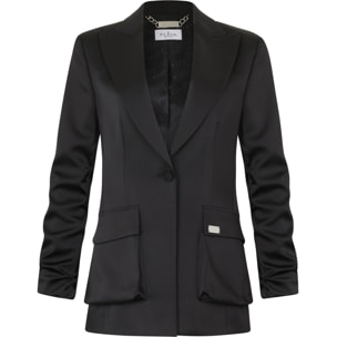 PHILIPP PLEIN Satin Cargo Fit Blazer