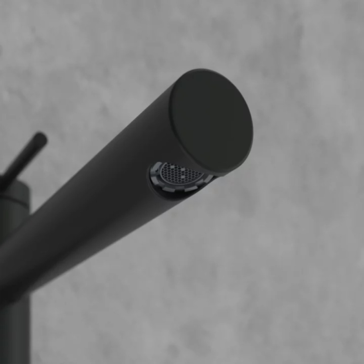 Mitigeur lavabo surélevé Loop & Friends sans tirette Noir mat