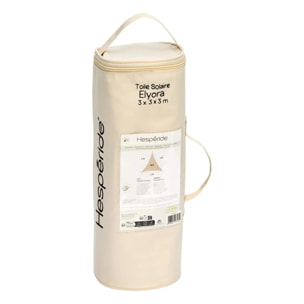 Voile d'ombrage Elyora 3x3x3m ble
