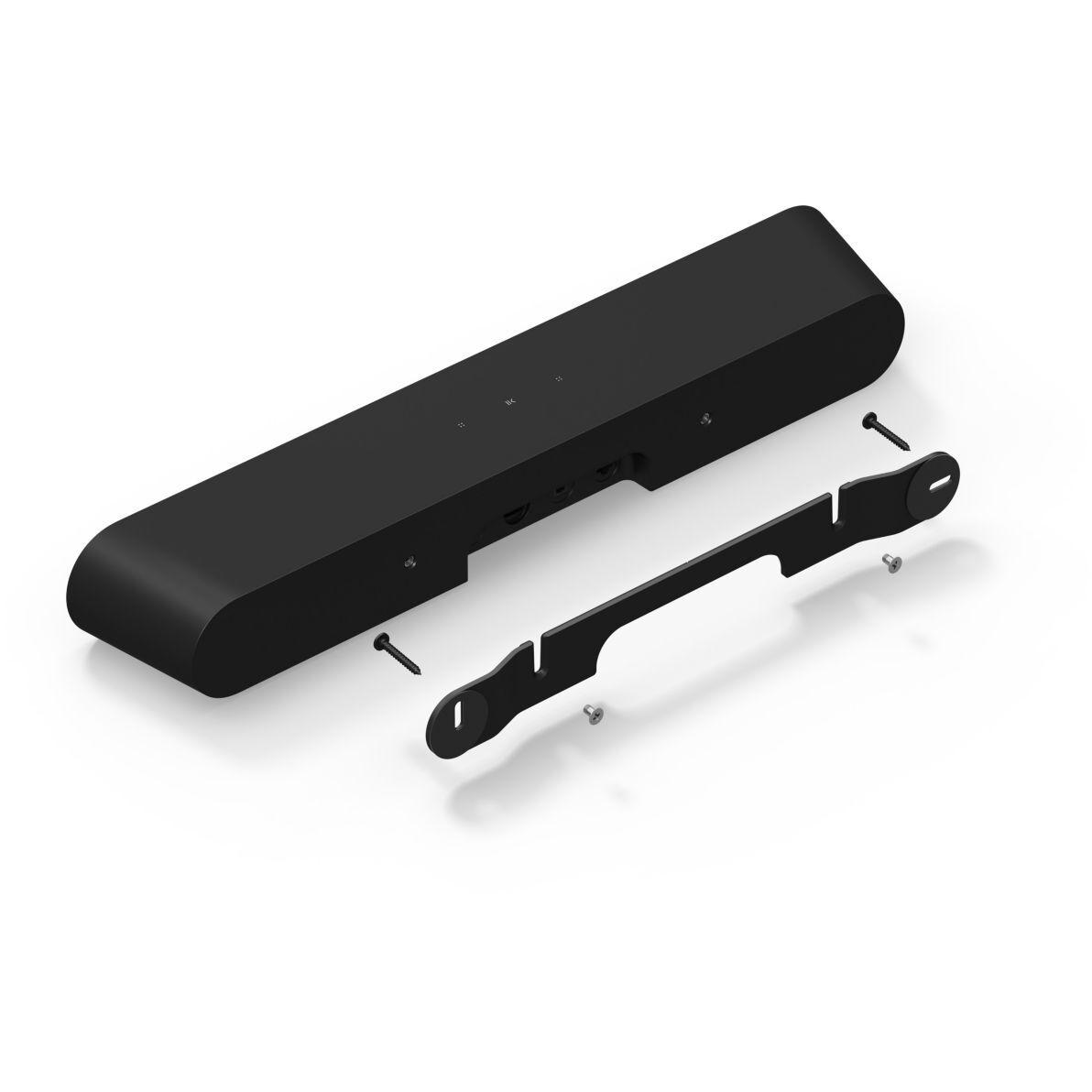 Support Mural Pour Sonos Arc - PureMounts Noir | Fixation Discrète à 11mm Du Mur - Capacité 10kg