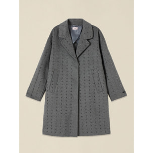 Oltre - Cappotto misto lana con cristalli - Grigio