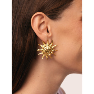 Pendientes Sun Light Acero Baño Oro