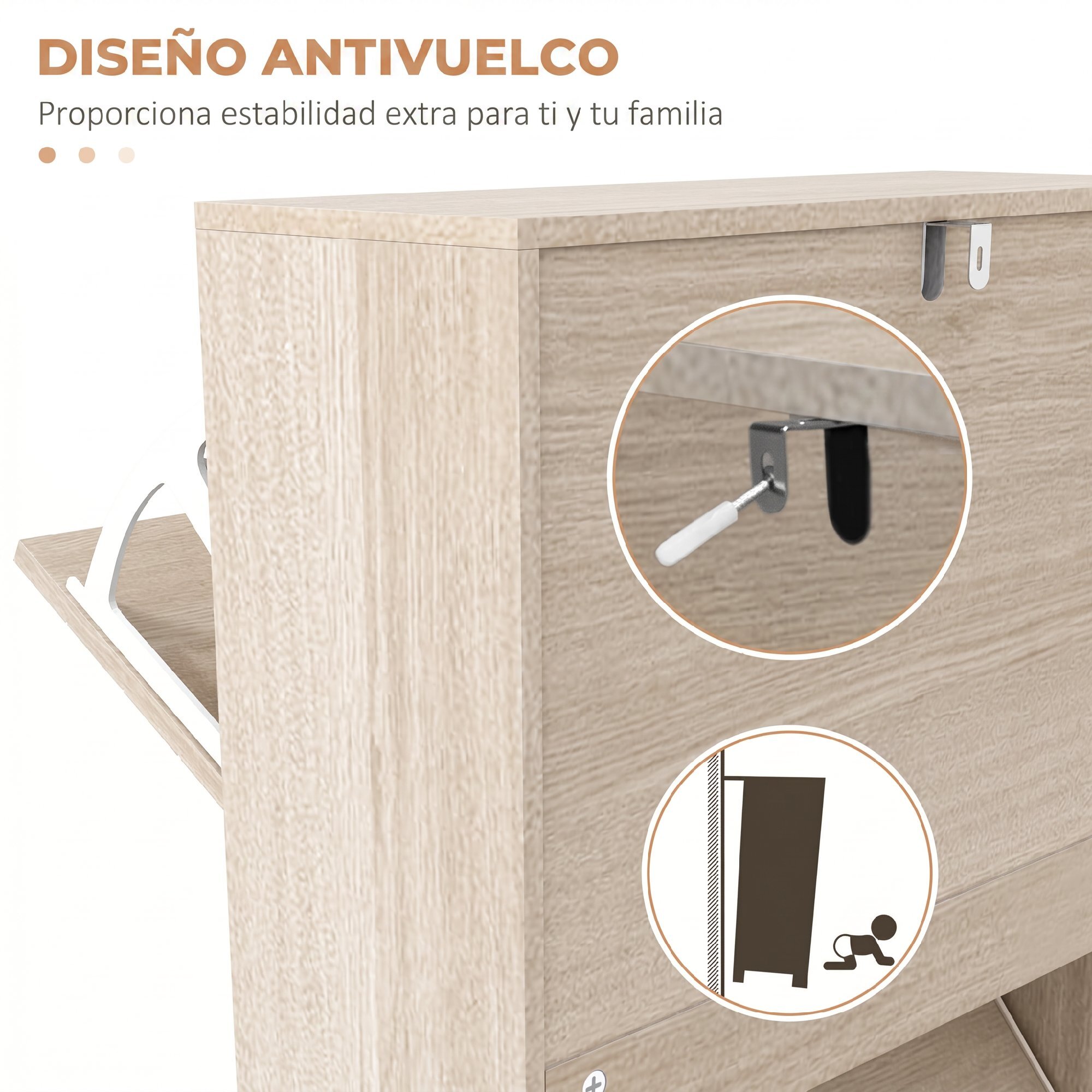 Zapatero Estrecho con 3 Puertas Abatibles, Zapatero Entrada Recibidor, Estantes Ajustables, para 12 Pares de Zapatos, para Pasillo, Espacios Reducidos, Gris