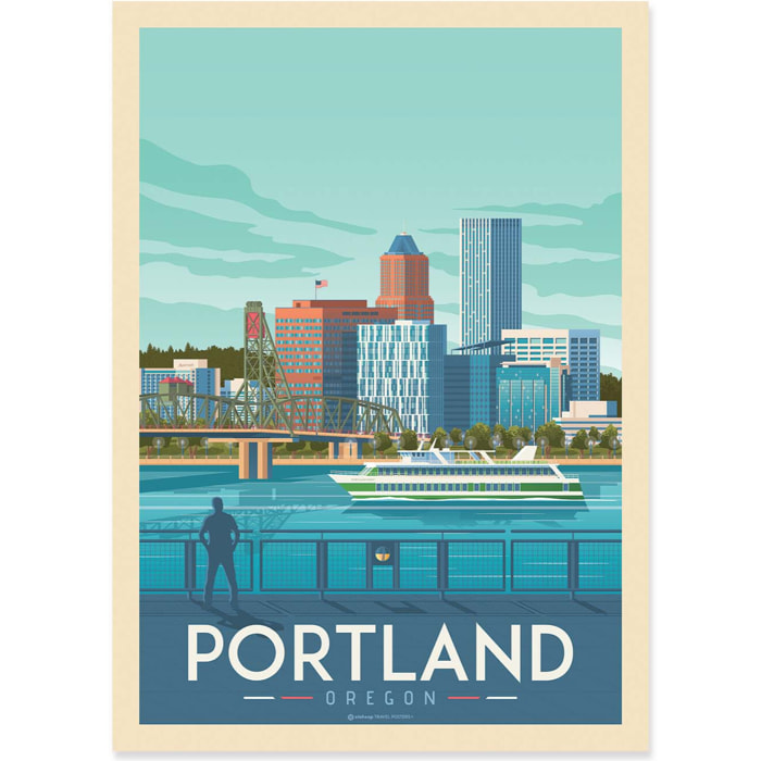Affiche - Portland - Olahoop Travel Posters