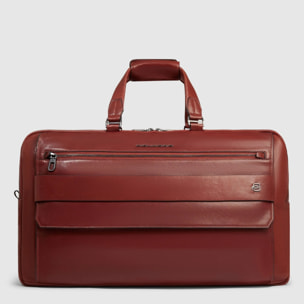 Piquadro Borsone da viaggio personalizzabile in pelle con tracolla, tasche per la biancheria e per AirPods®
