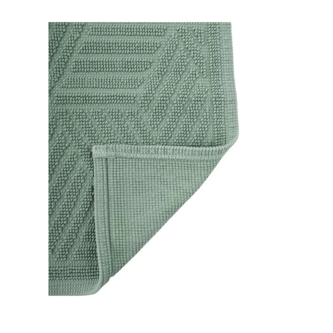 Tapis de bain Coton CUBO 50x80cm Vert Basil Spirella