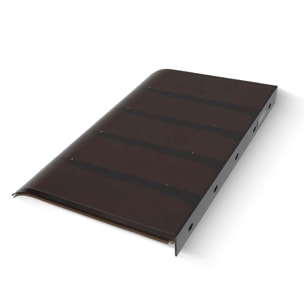 Ame - Set 3 Pensiline Tettoia da Esterno 153x35,5 cm in Policarbonato Fumè