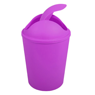 Cubo de basura "AKO" 5,5L  con tapa abatible Violeta