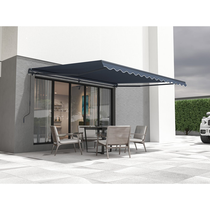 Store banne en aluminium "Ombra 4" - 395 x 300 cm - Gris