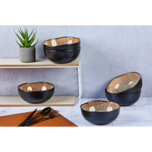 Bol IRIS Ø16,5cm - 6 pièces - Marron sauvage