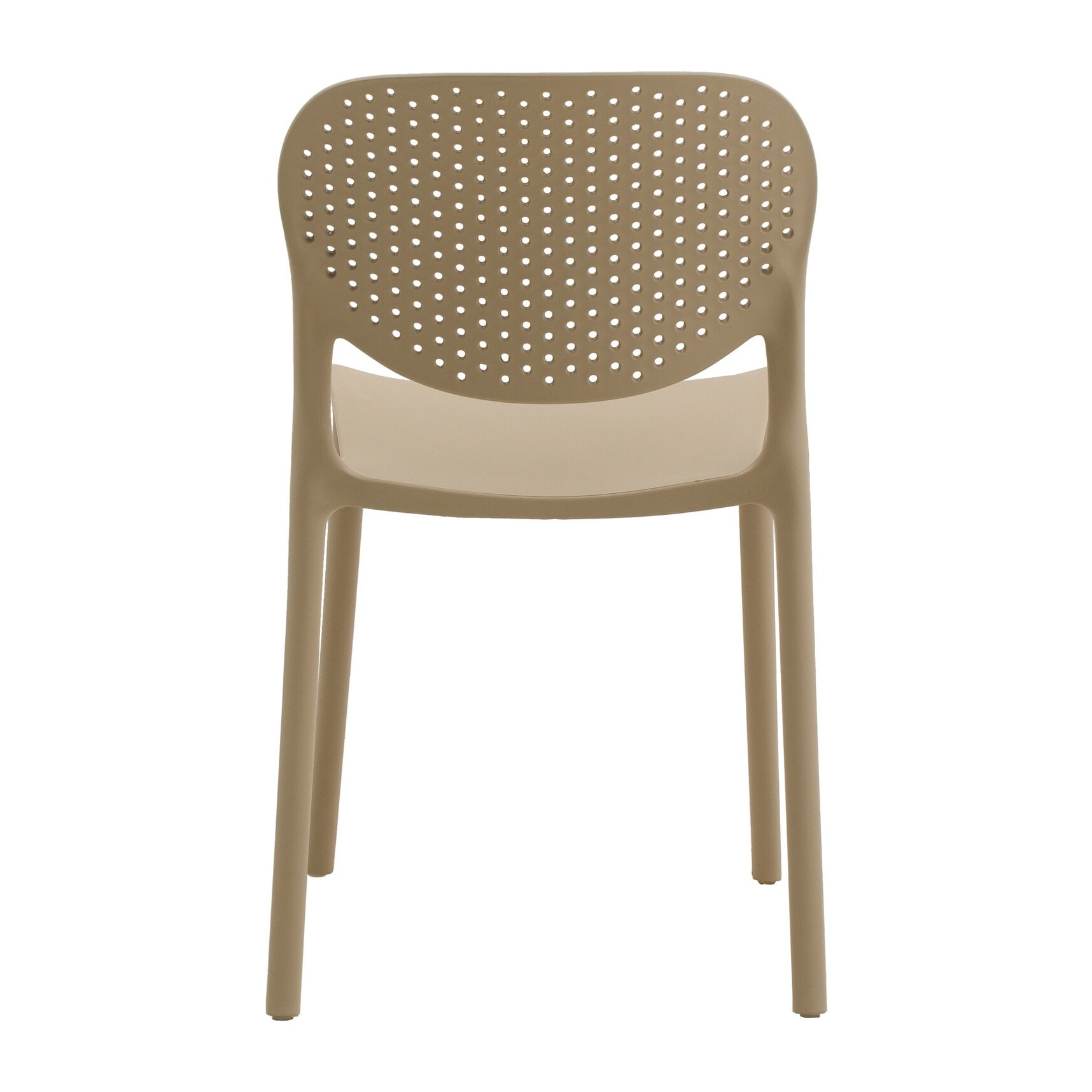 Set di 4 sedie MAIORCA in polipropilene beige, impilabili