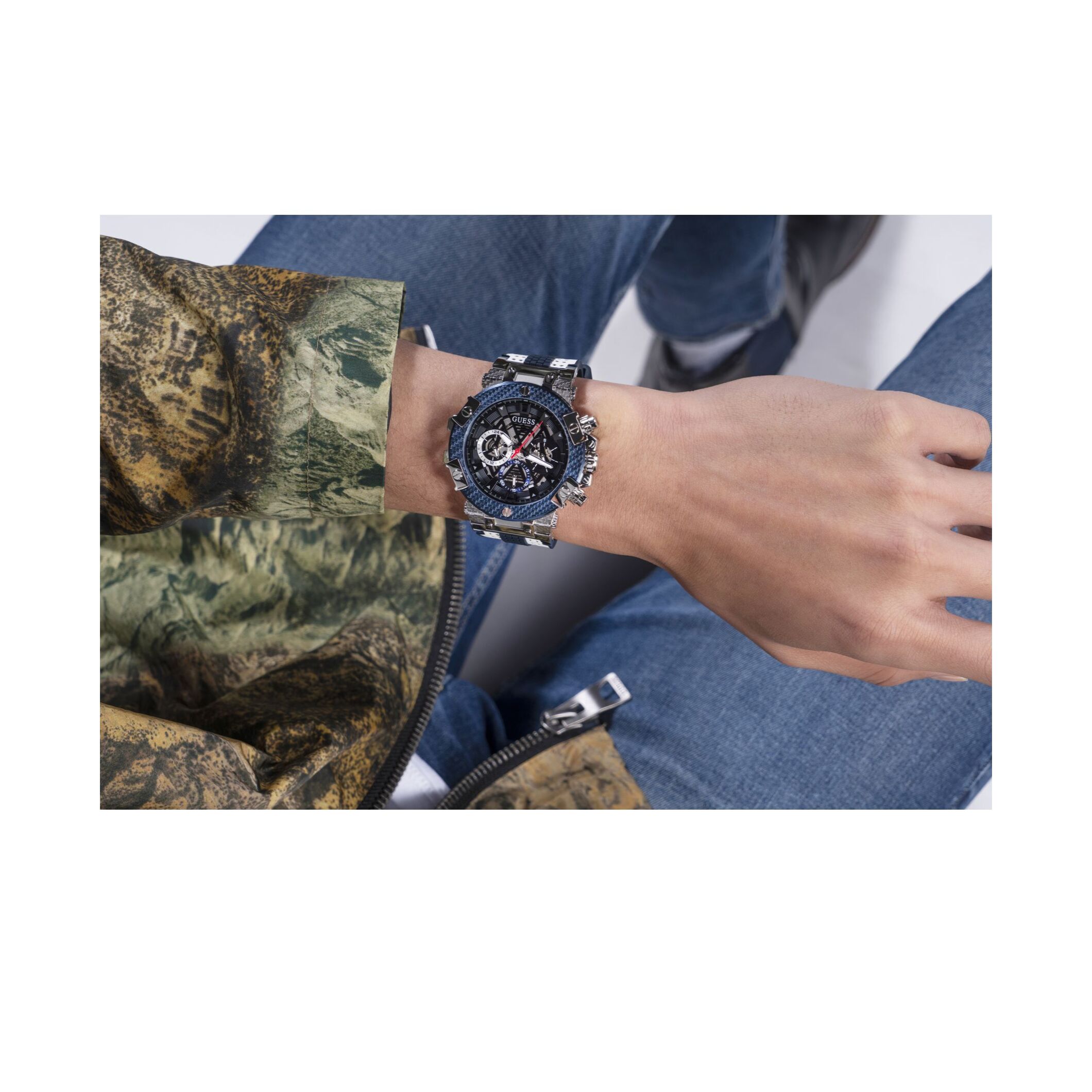 Guess Reloj Analógico De Cuarzo Carbon
