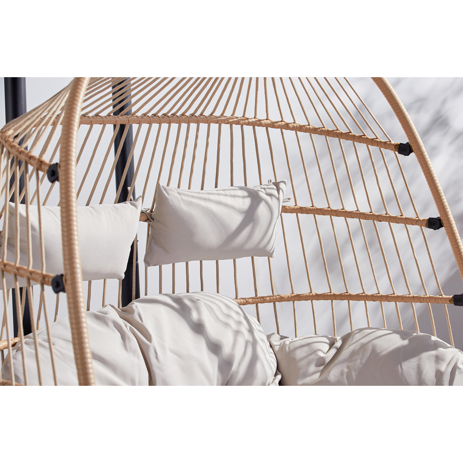 Fauteuil suspendu 2 places effet rotin MIA