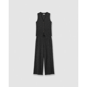 Pantalón largo angorina liso gris marengo