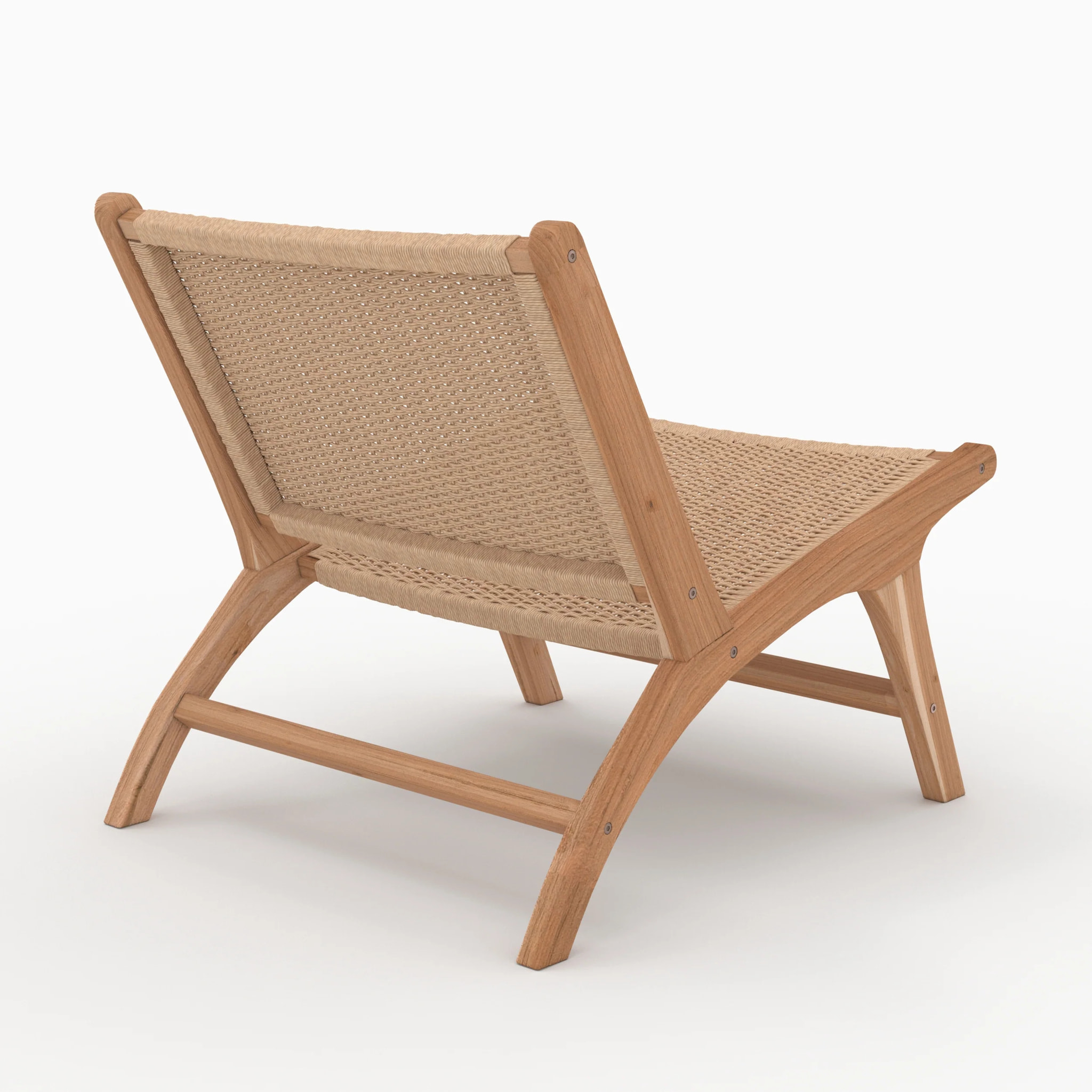Fauteuil Kilka en bois de teck et cordage en loom - Kilka