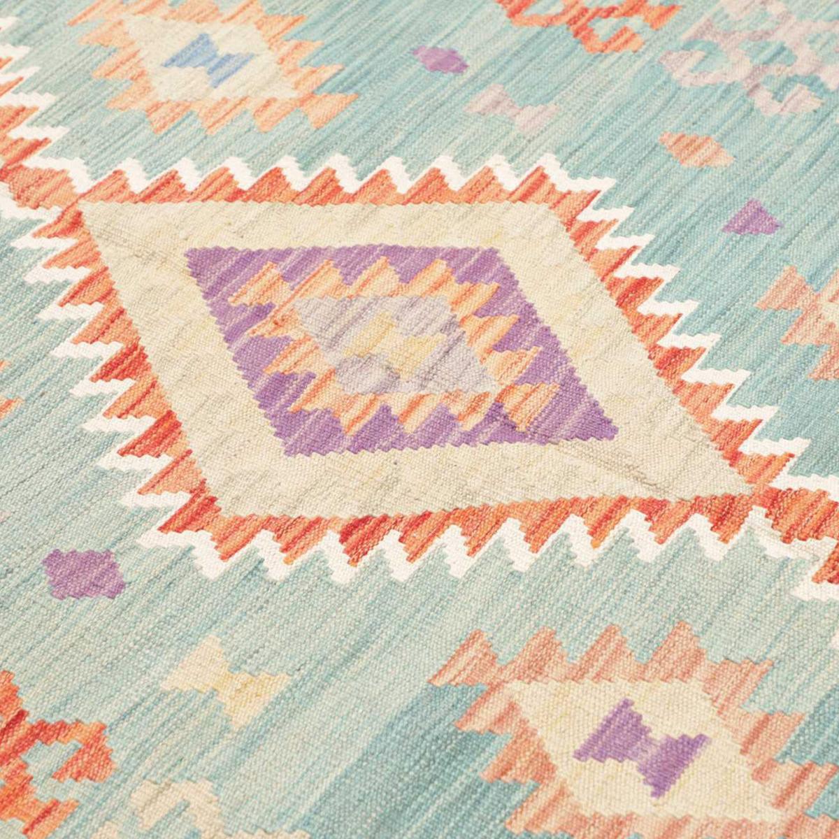 Tapis kilim géométrique, tissé plat authentique, OREGEFI