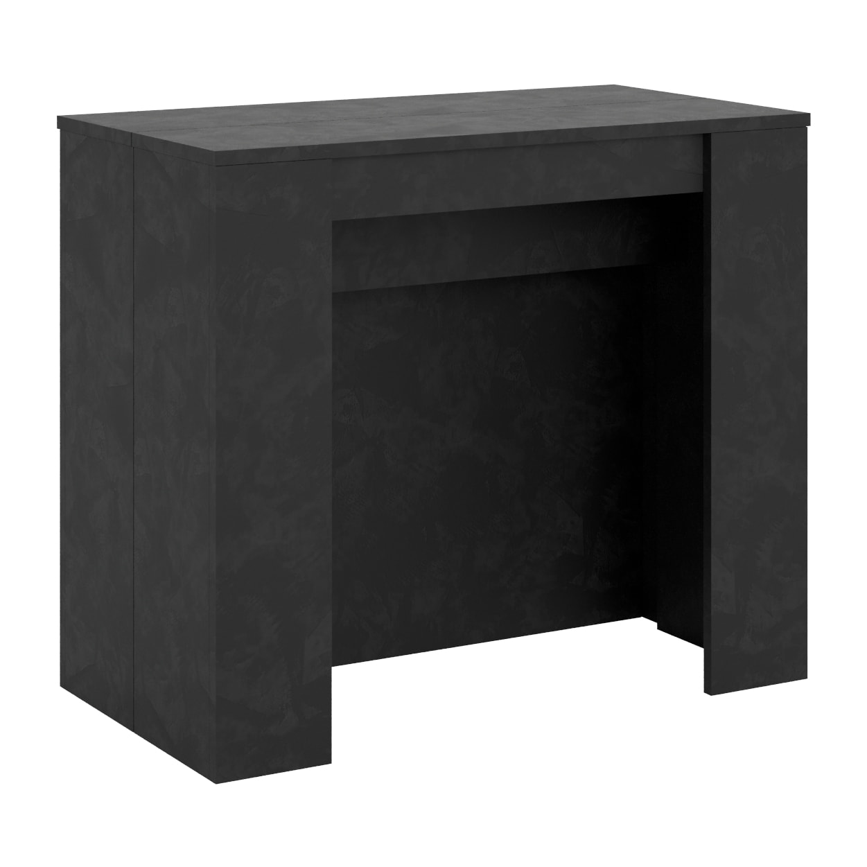 Console extensible 90x48/296 cm Venus Anthracite Spatulé rallonges internes