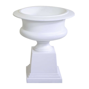 Portavaso in resina bianco opaco cm58x58h67