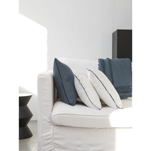 Housse De Coussin Lin LavÉ Bleu Emeraude