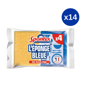 Pack de 14 - Spontex - 4 Eponges bleues non rayantes