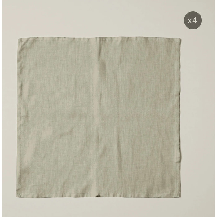 Lot de 4 serviettes Harvard Pierre