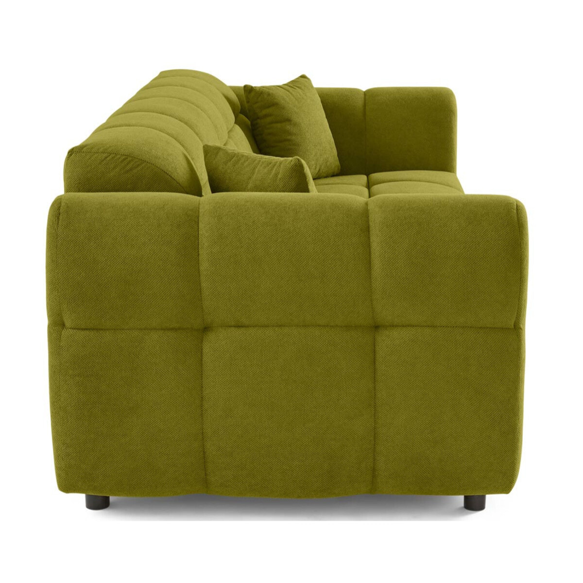 Ray - canapé droit 3 places en tissu texturé - Vert