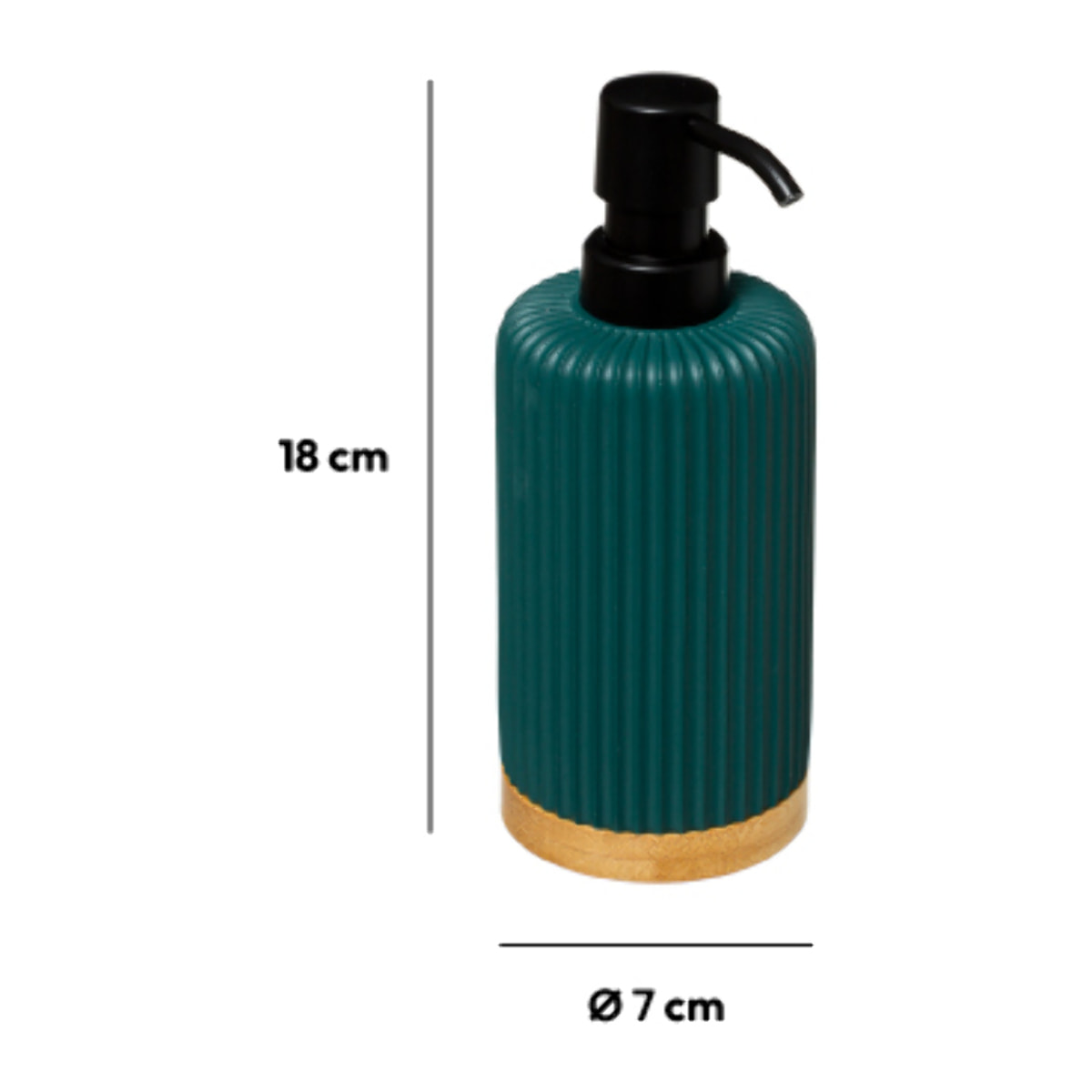 Distributeur à savon 270ml Bleu pétrole Modern Color