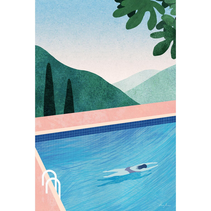 Tableau paysage nature swimming pool  Toile imprimée