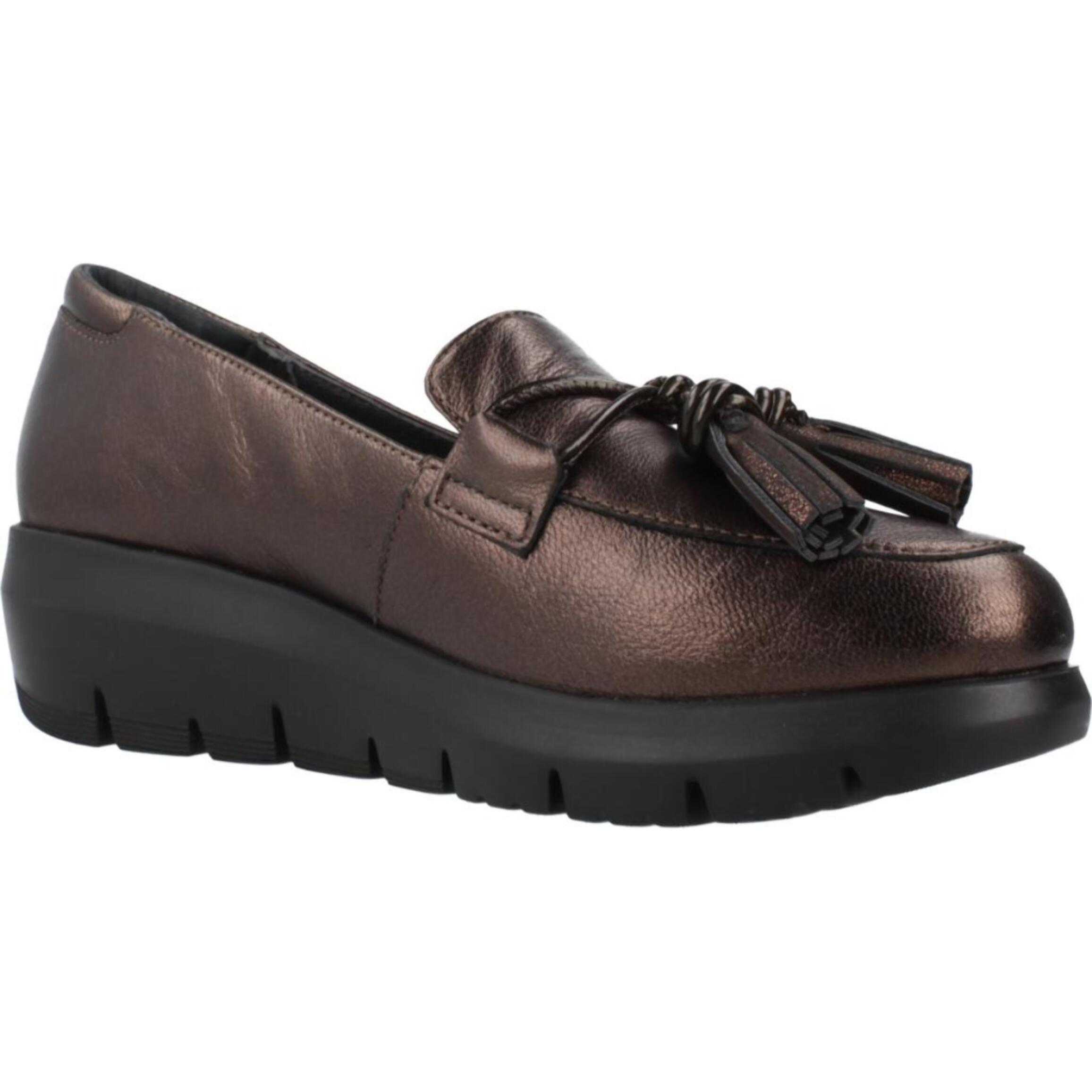 Zapatos Confort Mujer de la marca STONEFLY  modelo PLUME 19 LAMINATED LTH BRONCE