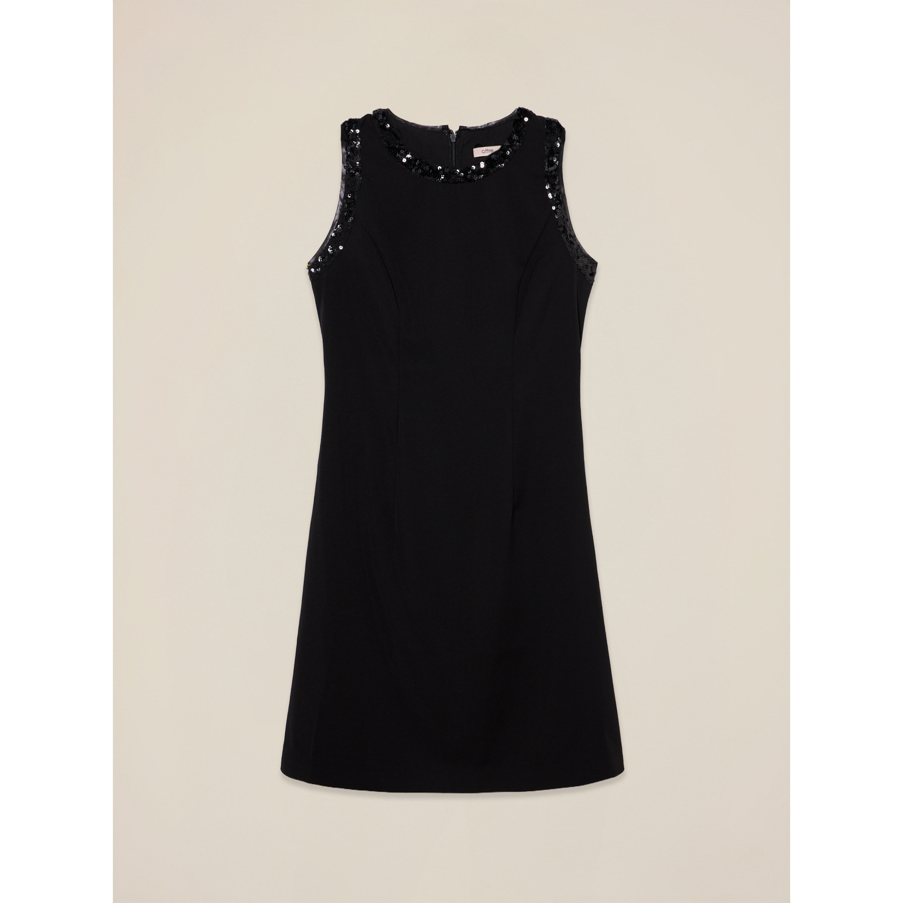 Oltre - Tubino con bordi in paillettes - Nero