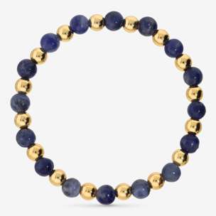 Bracciale Elastico con Sodalite e Bead Lucide