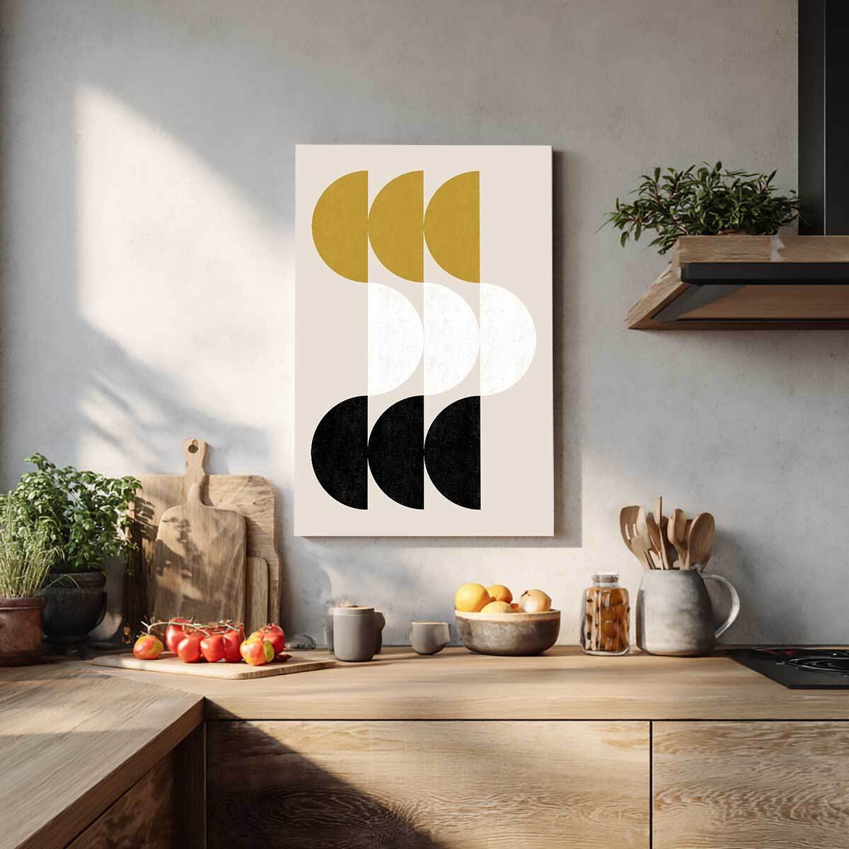 Tableau art geometrique Sphère en miroir Tableau alu Dibond