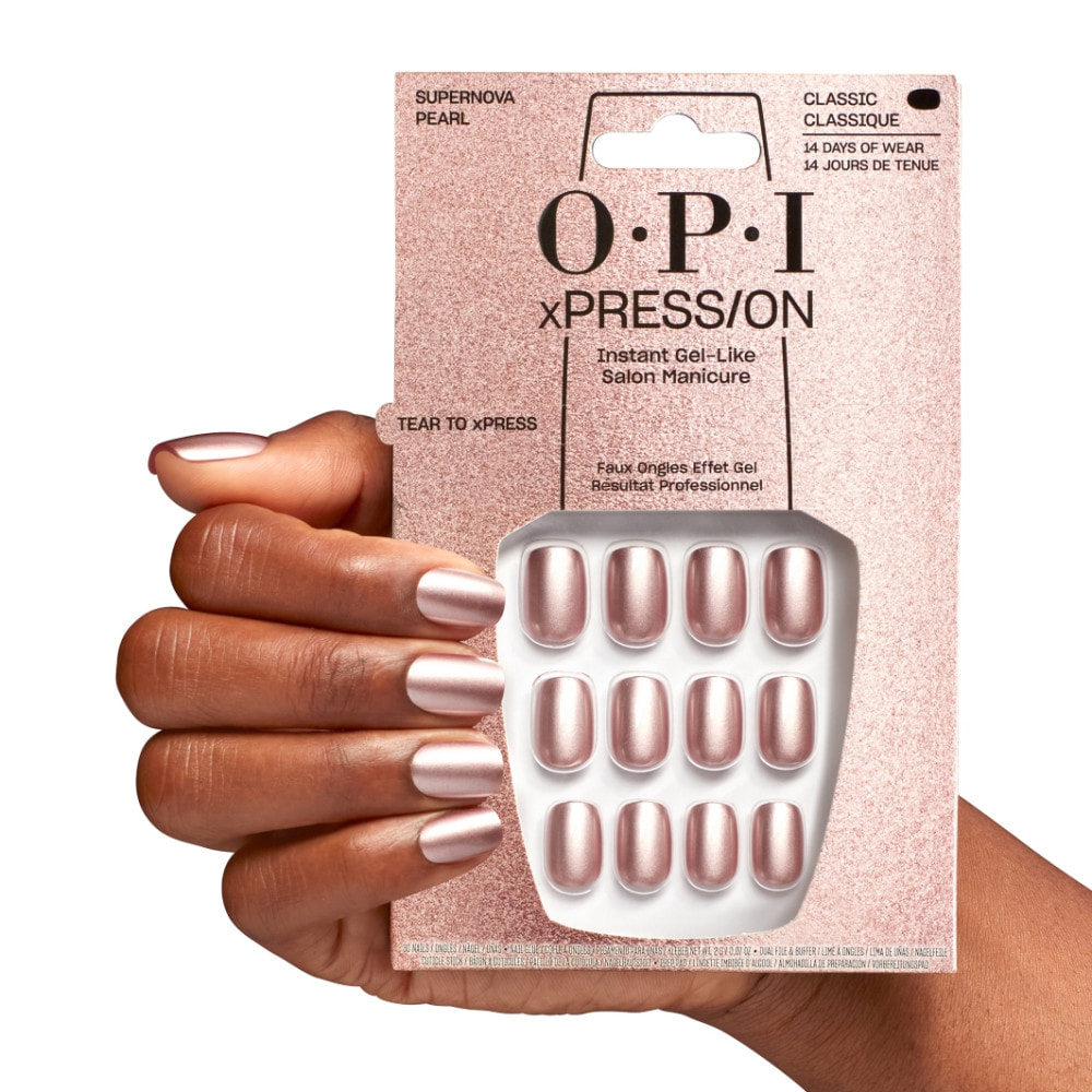 xPRESS/ON - Supernova Pearl - Faux ongles réutilisables, effet gel - Jusqu'à 14 jours de tenue