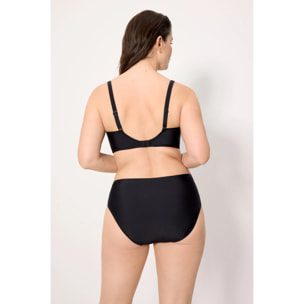 Slip bikini vita alta modellante Nero