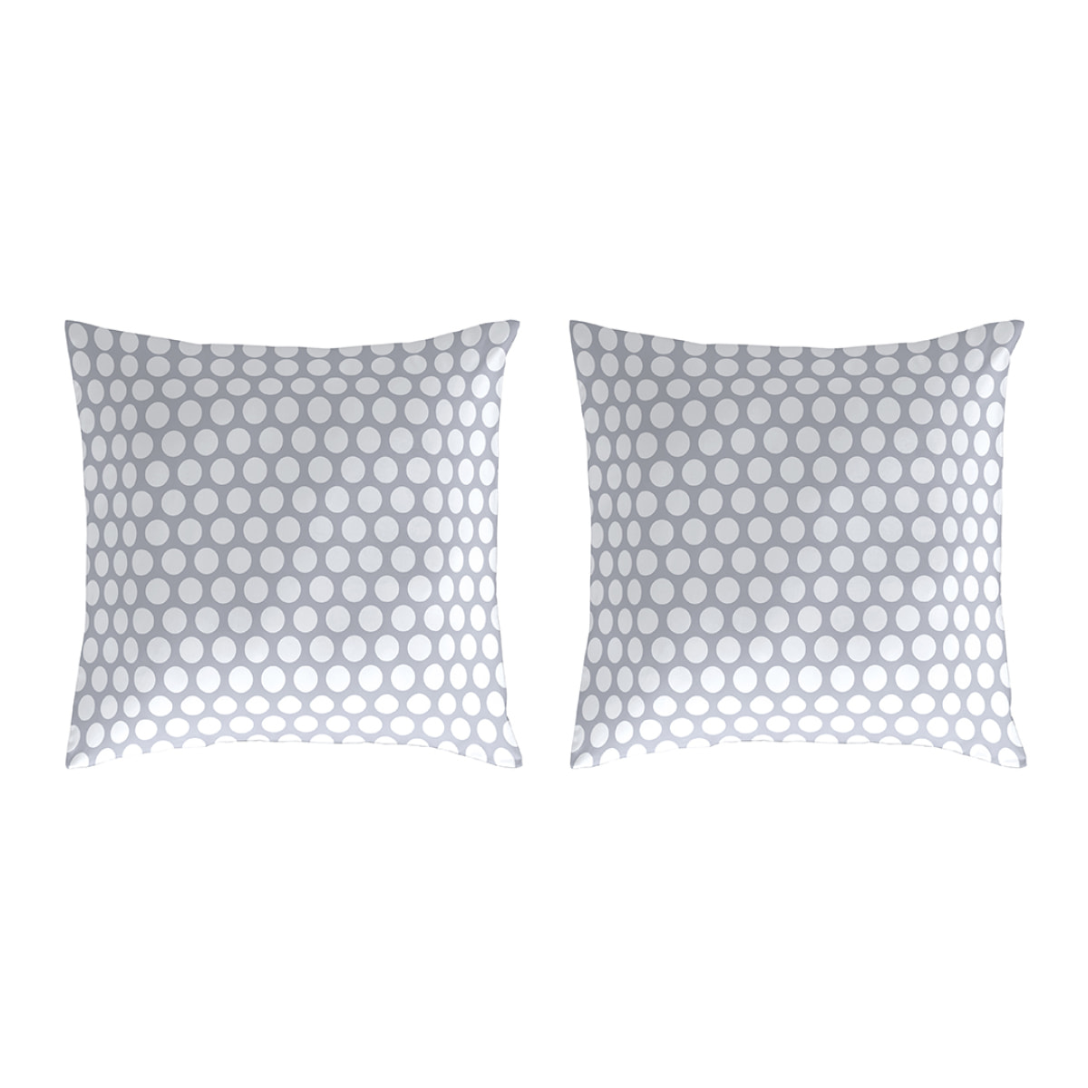 2 Fundas de almohada El Caballo 50x50 cm POINTS Gris - 100% algodón -