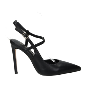 Décolleté sling back Donna Tata Italia Nero