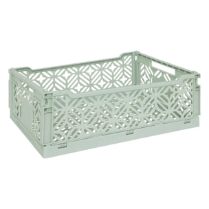 Cagette pliante "Arry" vert clair 40x30x15cm