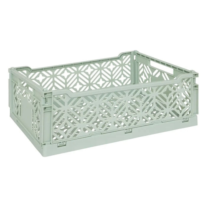 Cagette pliante "Arry" vert clair 40x30x15cm