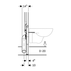 Duofix Bâti-support extra-plat 114 cm UP720, gain de place, avec réservoir à encastrer Sigma 8 cm (111.796.00.1)