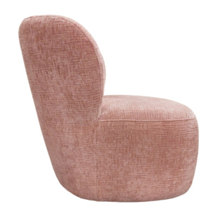 Fauteuil bas arrondi et enveloppant en tissu - 6 variations - BERRY