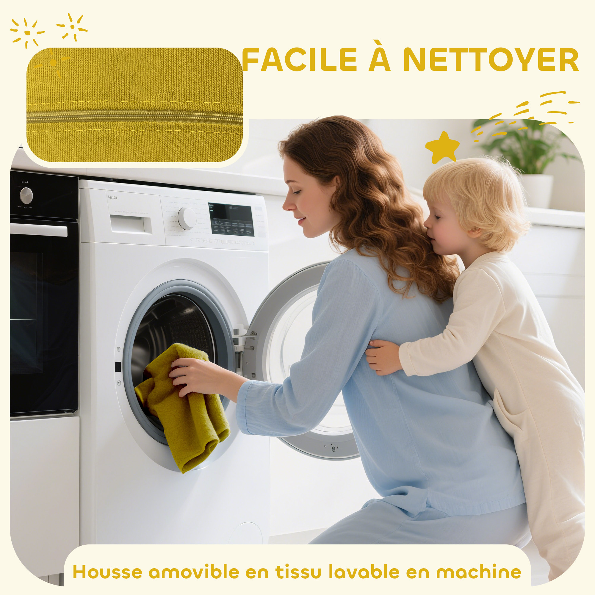 7 blocs de construction en mousse XXL revêtement tissu déhoussable - modules de motricité - multicolore