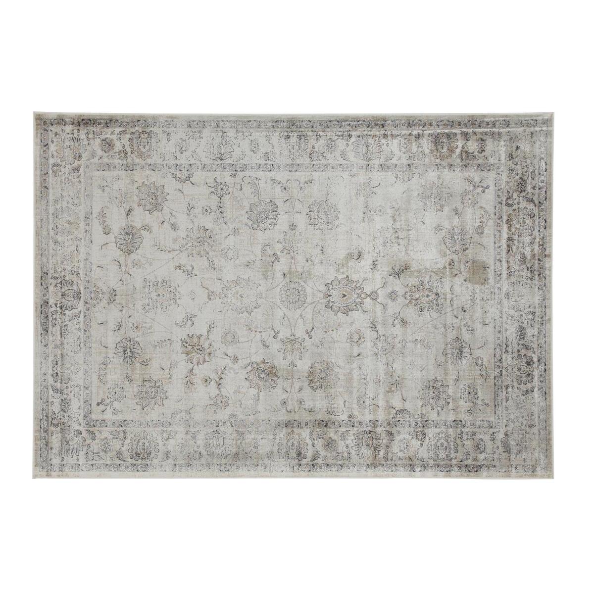 Tapis vintage en viscose avec motifs gris 160 x 230 cm RYAD